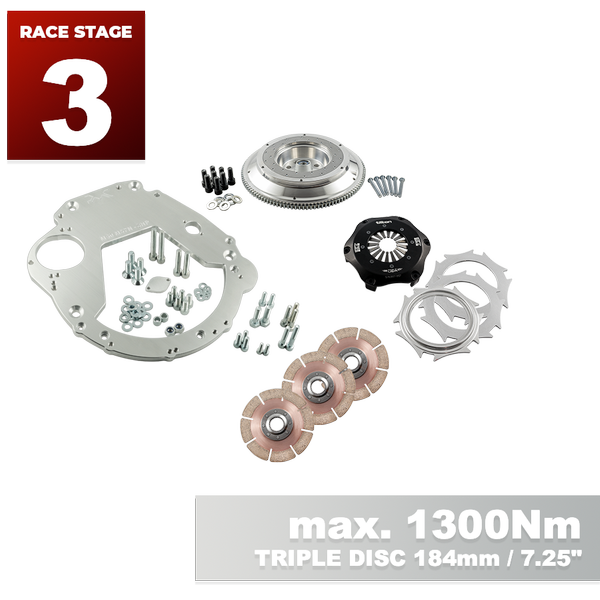 PMC RACE STAGE 3 BMW M50 M52 M54 S50 S52 S54 - BMW M57N HGD JGA - 184mm 7.25" (P)