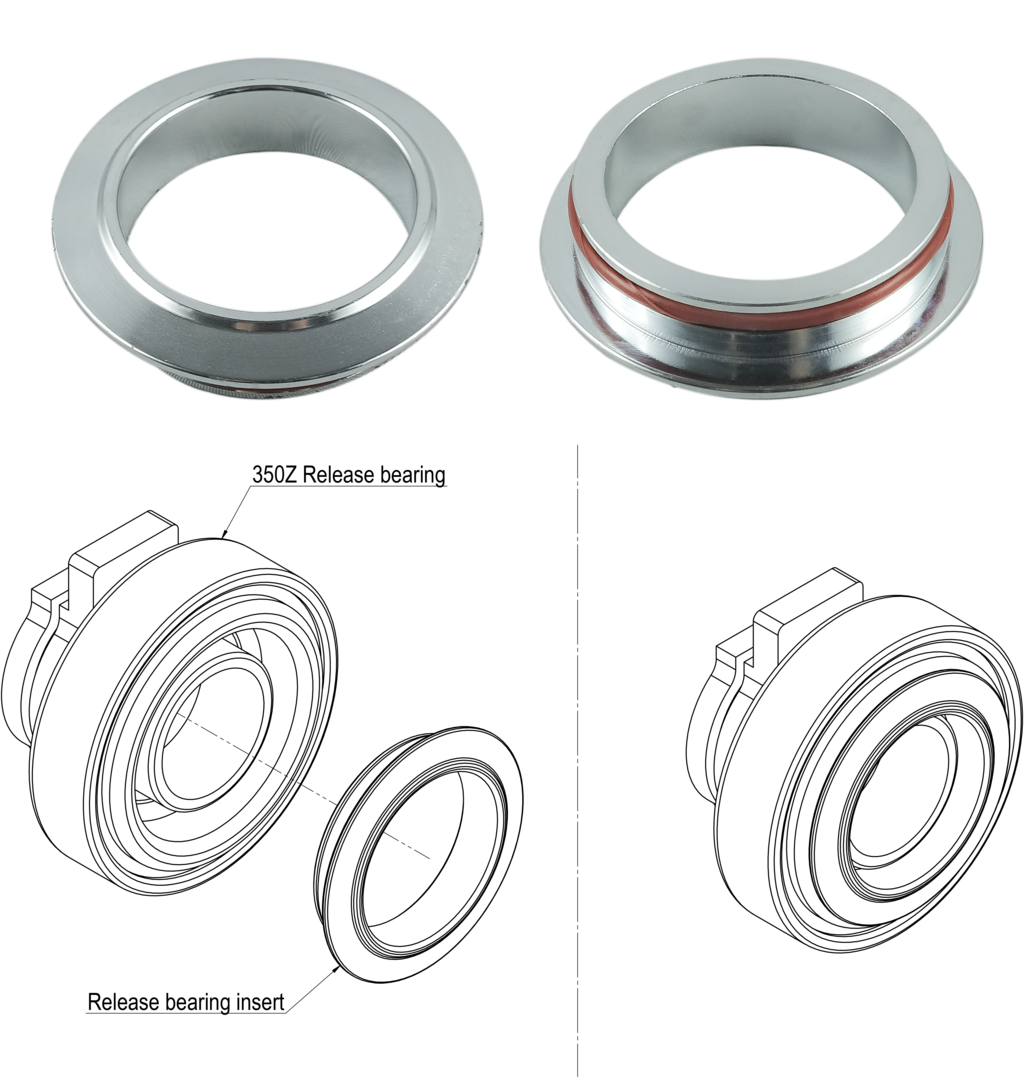 PMC Adapter Kit Nissan RB - Nissan 350Z Z33 370Z Z34 - 184mm / 7.25" (P)