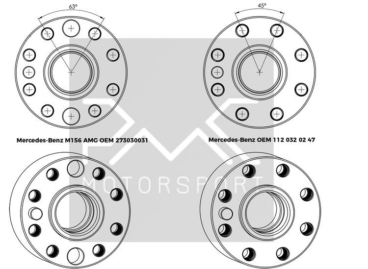 PMC STAGE 1 Mercedes-Benz M112 M113 - BMW M57N HGD JGA - 240mm / 9.45"