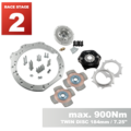 PMC RACE STAGE 2 Mercedes-Benz M113 - BMW M50 S50 M52 S52 M54 - 184mm / 7.25" (P)