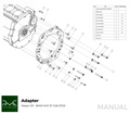 PMC Adapter kit Nissan SR - BMW M57N2 HGD JGA - 240mm / 9.45"