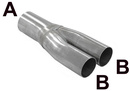Y-pipe 50,8x44,5 Stainless