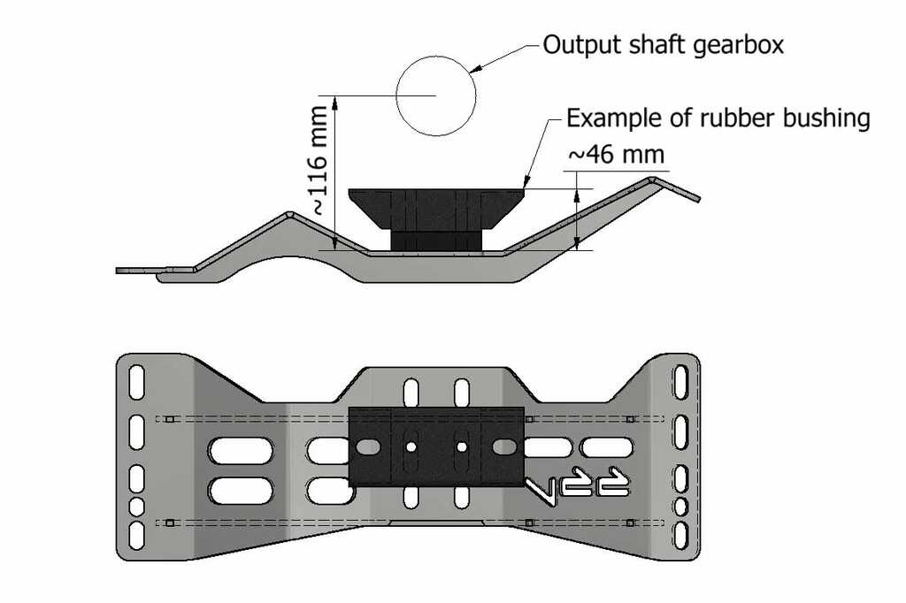Gearbox mount GM T5/T56/4L60 - Volvo 740 / 940