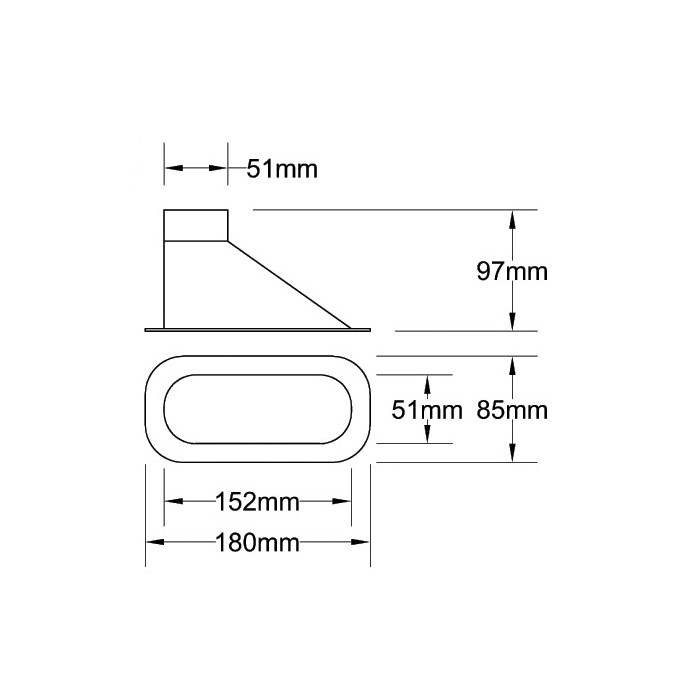Inlet 51mm Black
