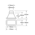 Inlet 63+76mm Black