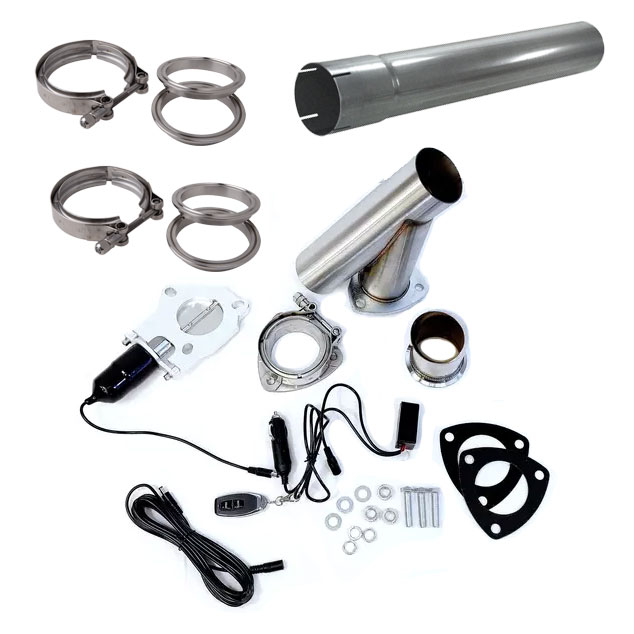 Exhaust cutout valve 4" (102mm) - KIT