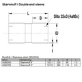 Tube connector 4 inch Stainless (102mm)