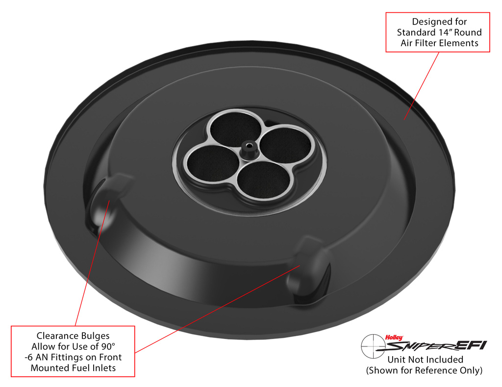 Air cleaner Drop base plate Black