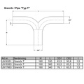 T-pipe 76x63,5 Stainless