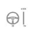 Sparco R330B Steering wheel leather