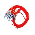 Ignition cable set straight angel Red
