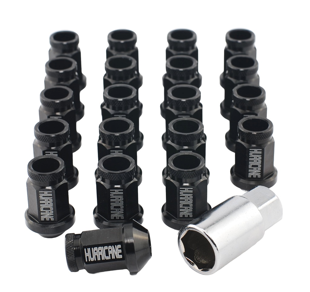 Wheel Nut Aluminum Black M12x1,5 (39mm)