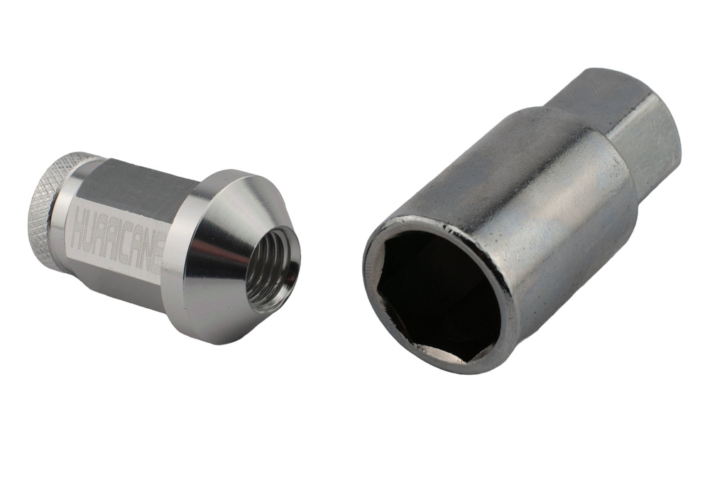 Wheel Nut Aluminum Silver M12x1,25 (39mm)