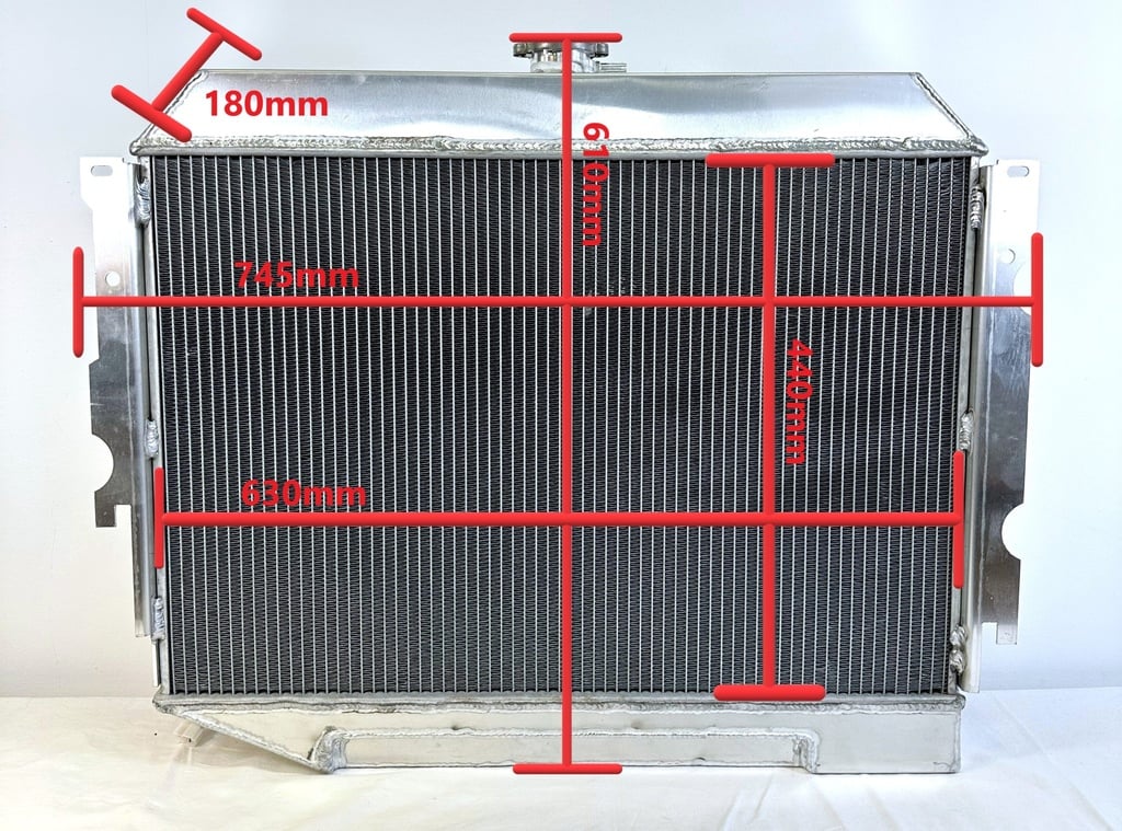 Water Cooler Dodge 4 Rows With Fan Dodge, Plymouth 68-74