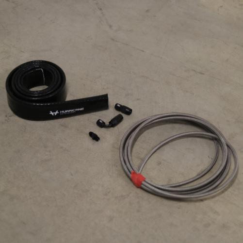Garret Oil in Kit Turbo 1 x Straight 1 x 90 Degree AN4 + Silicone Heat Protection Sock