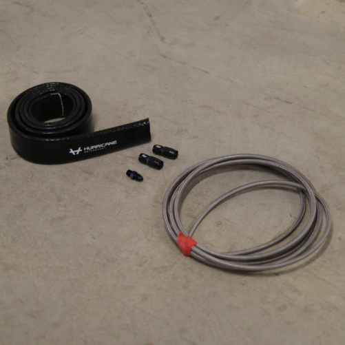 Garret Oil in Kit Turbo 2 x Straight AN4 + Silicone Heat Protection Stocking