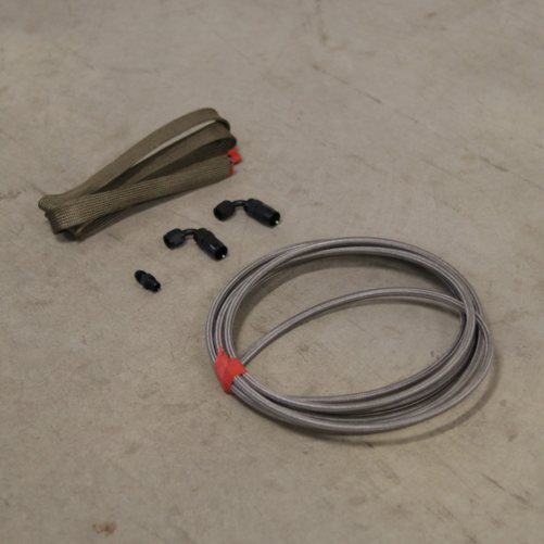 Garret Oil in Kit Turbo 2 x 90 Degrees AN4 + Heat Protection Stocking