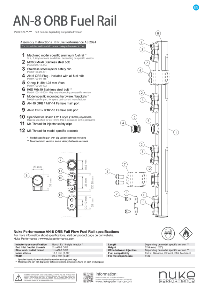 Nuke fuel rail Volvo 8v/16v B23/230