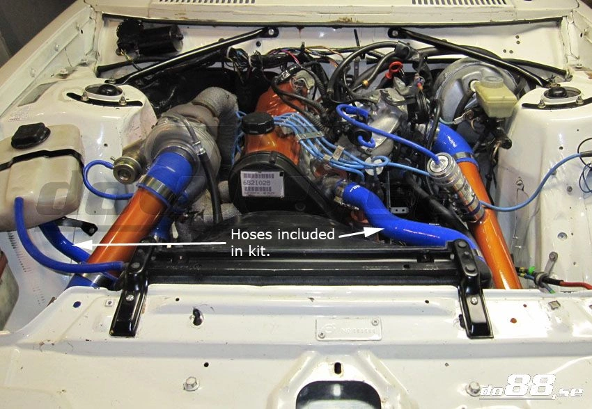 Volvo 240 Radiator Hoses Red