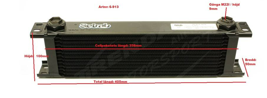 Setrab Oil cooler 13 row (358mm)