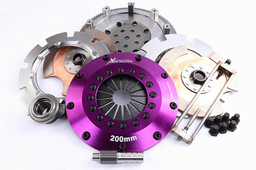 MITSUBISHI LANCER EVO IV (CN9A) - 200mm Rigid Ceramic Twin Plate Clutch Kit Incl Flywheel 1200Nm