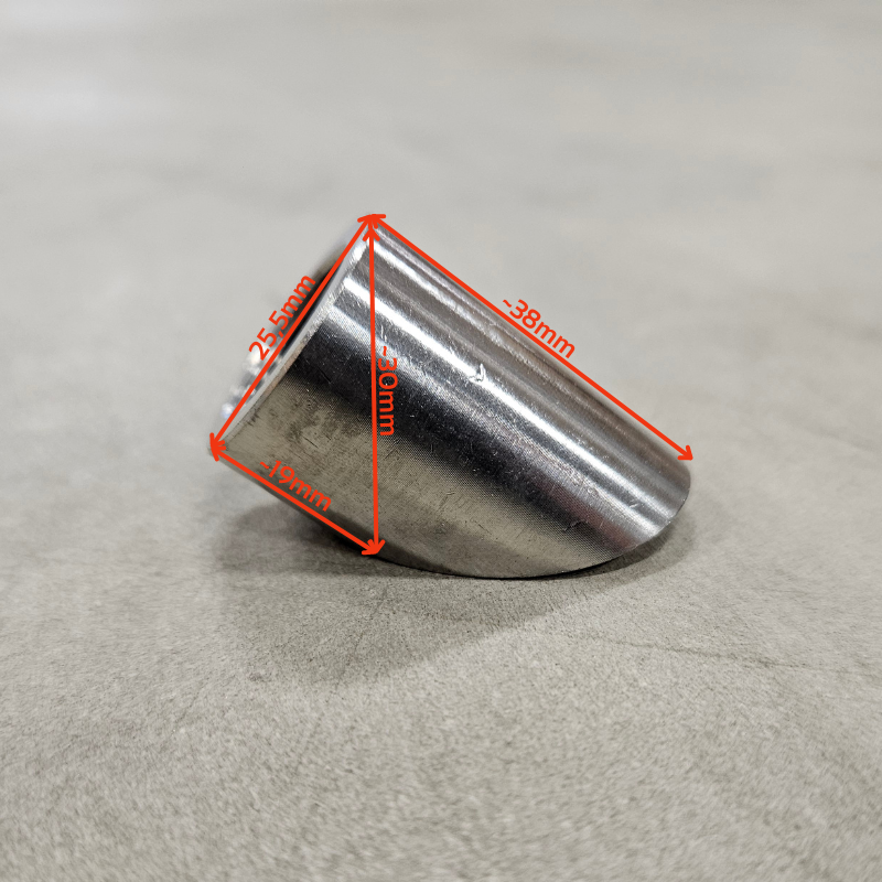 Curved lambda nut M18x1.5 Stainless steel (45°)
