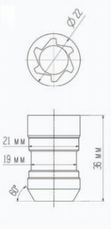 Wheel nut Kit with locking sleeve Black M12x1.5
