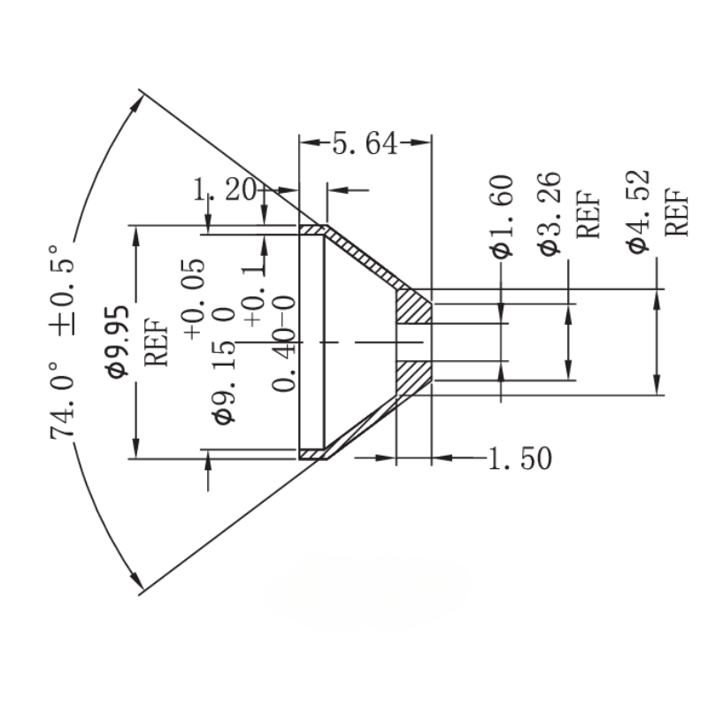 1,6mm Oil restrictor adapter AN4