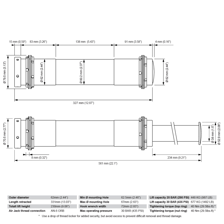 Nuke Air Jack 60 Competition, High Pressure