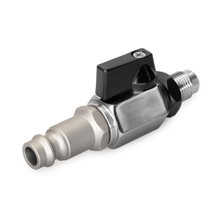 Nuke Air Jack Petcock Ball Valve Male Connector, AN-6