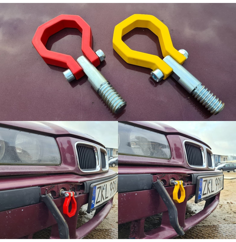 BMW E36 E46 Tow Hook Yellow