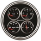 5" Quad Gauge, 100 Psi/100-250 °F/8-18v/0-90 Ω, Designer Black Ii