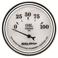 2-1/16" Oil Pressure, 0-100 Psi, Old-Tyme White Ii