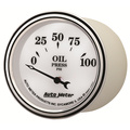 2-1/16" Oil Pressure, 0-100 Psi, Old-Tyme White Ii