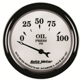 2-1/16" Oil Pressure, 0-100 Psi, Old-Tyme White Ii