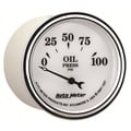 2-1/16" Oil Pressure, 0-100 Psi, Old-Tyme White Ii