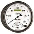 5" Tachometer/Speedometer Combo, 8k Rpm/120 Mph, Old-Tyme White Ii