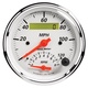 3-3/8" Tachometer/Speedometer Combo, 8k Rpm/120 Mph, Arctic White