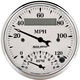 3-3/8" Tachometer/Speedometer Combo, 8k Rpm/120 Mph, Old-Tyme White