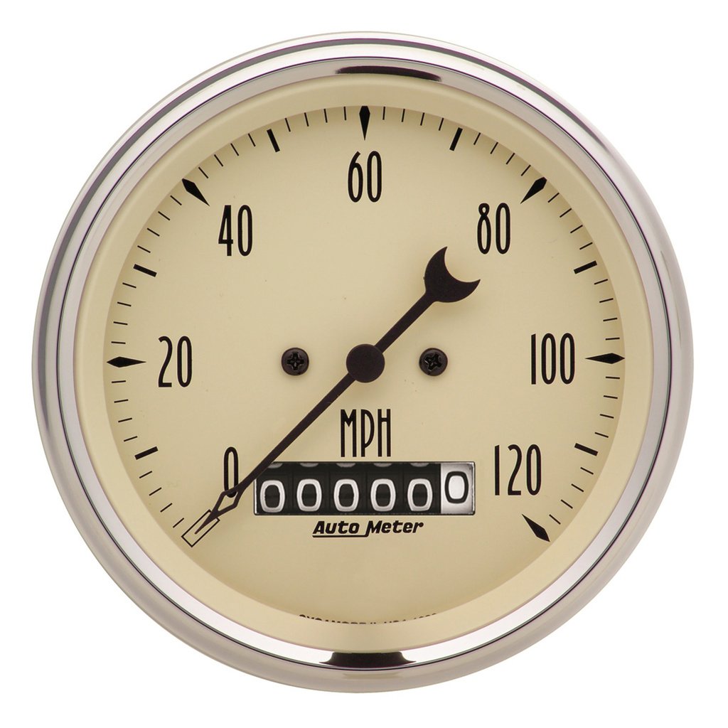 5 Pc. Gauge Kit, 3-3/8" & 2-1/16", Elec. Speedometer, Antique Beige