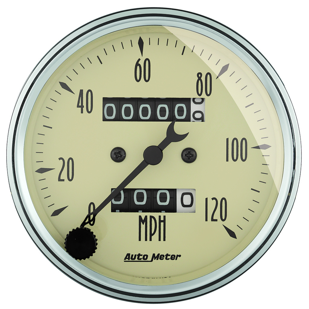5 Pc. Gauge Kit, 3-1/8" & 2-1/16", Mech. Speedometer, Antique Beige