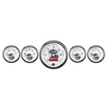 5 Pc. Gauge Kit, 3-3/8" & 2-1/16", Elec. Speedo W/ Lcd Odo, Prestige Pearl