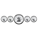 5 Pc. Gauge Kit, 3-3/8" & 2-1/16", Elec. Speedo W/ Wheel Odo, Prestige Pearl