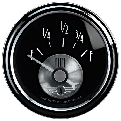 2-1/16" Fuel Level, 0-90 Ω, Sse, Prestige Black