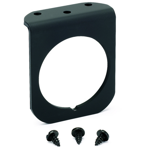 Gauge Mounting Panel, Single, 2-1/16", Black, Aluminum