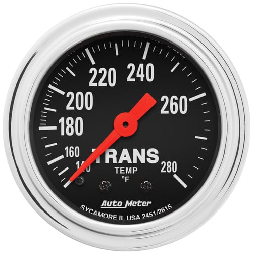 2-1/16" Transmission Temperature, 140-280 °F, Traditional Chrome
