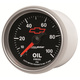 2-1/16" Oil Pressure, 0-100 Psi, Chevy Red Bowtie, Black