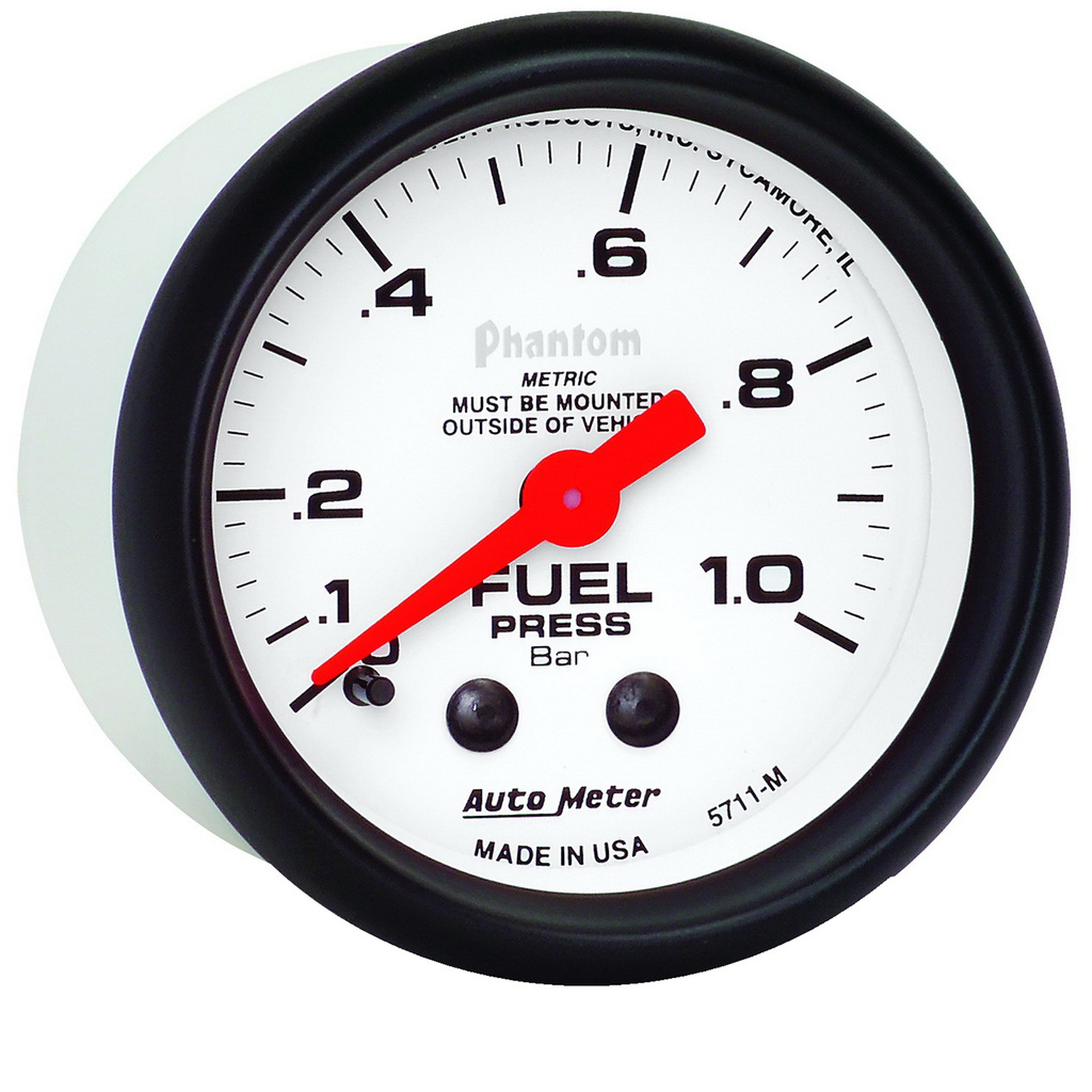2-1/16" Fuel Pressure, 0-1.0 Bar, Phantom