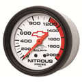 2-5/8" Nitrous Pressure, 0-2000 Psi, Chevy Red Bowtie, White