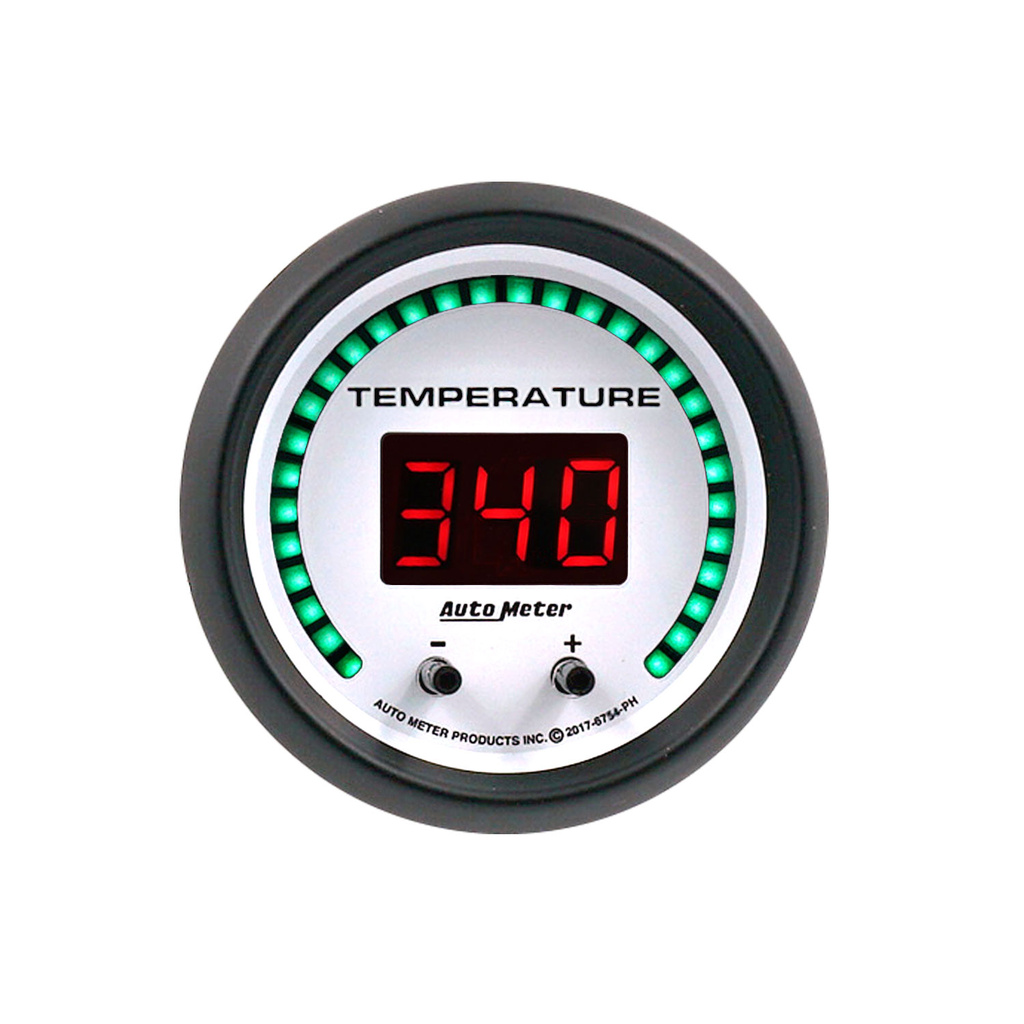 2-1/16" Two Channel Fluid Temperature, Selectable Scale ºf / ºc, Phantom Elite Digital